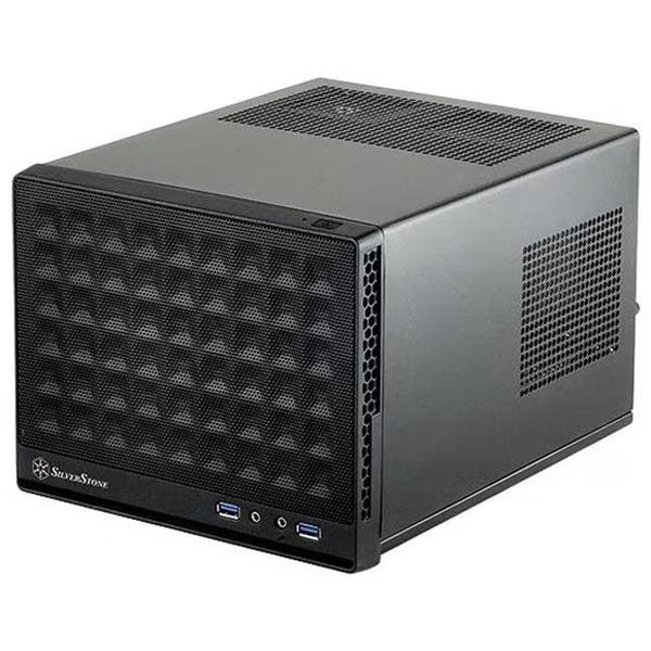 Silver Stone Technologies SG13B Computer Case with Mesh Front Panel - Black, Silverstone, Mfr#: SG13B